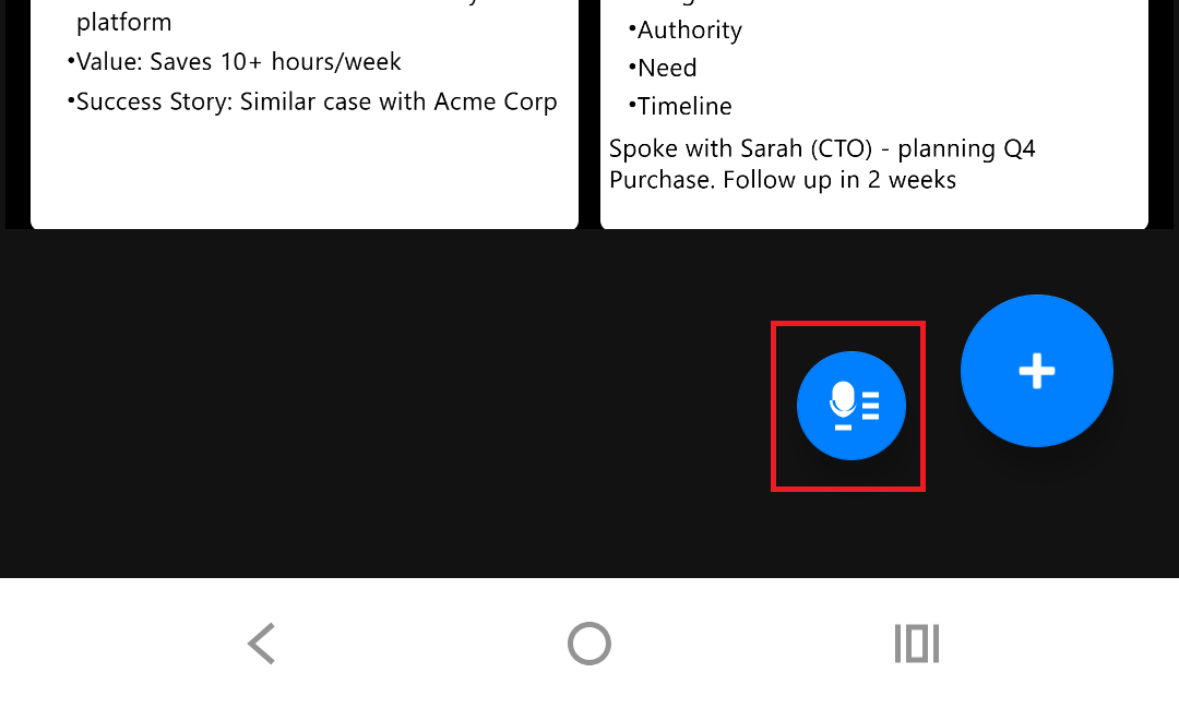Start Dictation 'Thought Capture' Mode